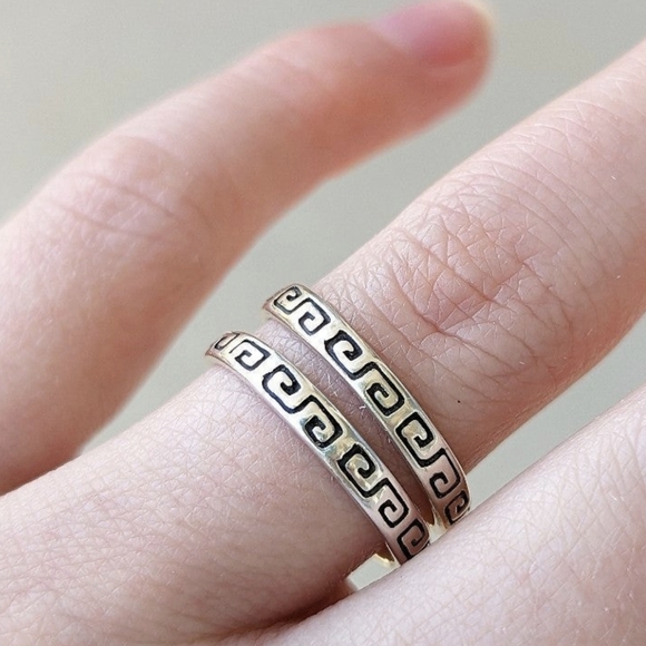 Vintage Carolyn Pollock sterling silver 925 southwest stacking ring set size 6 - Picture 3 of 6